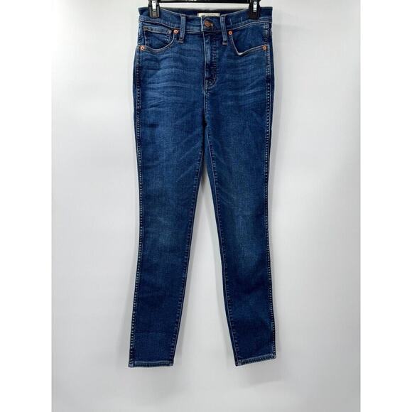 Madewell Jeans Womens 26 Blue Denim Medium Wash 10-Inch High-Rise Skinny Classic - Picture 1 of 5